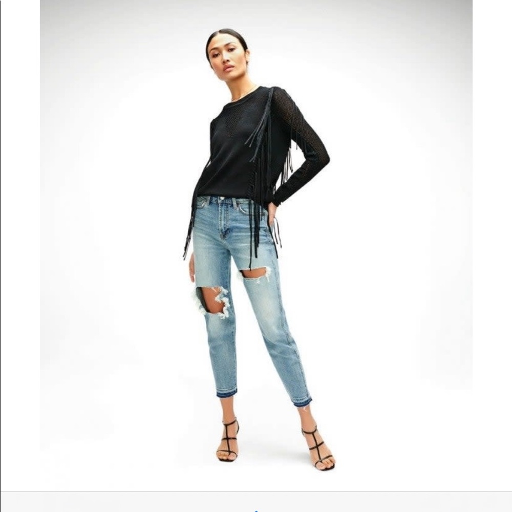 Seven off all mankind ripped jeans size 26.